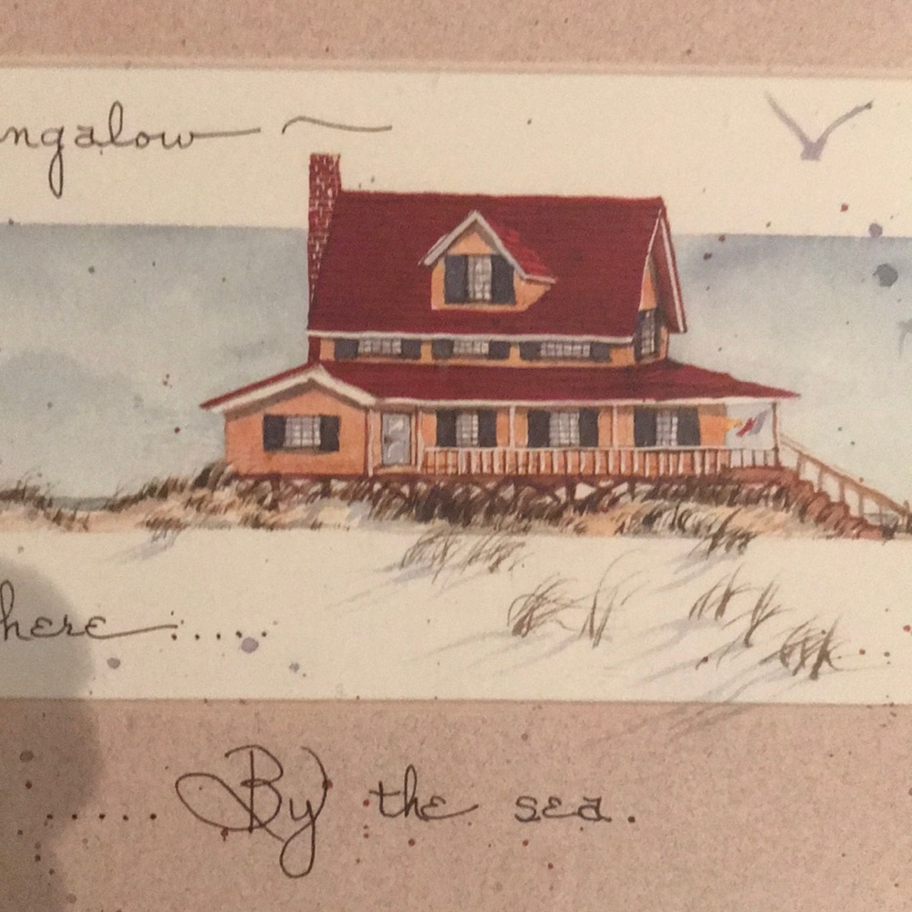 Beach Framed Print by Morgan. Bungalow By the Sea